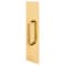 Prime-Line Pull Plate, 3/4 in. Round Handle, 3-1/2 in. x 15 in., 605 Polished Brass (Single Pack) J 4716 - alternate 1